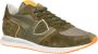 Philippe Model Leren Vetersluiting Sneakers Groen Heren - Thumbnail 10