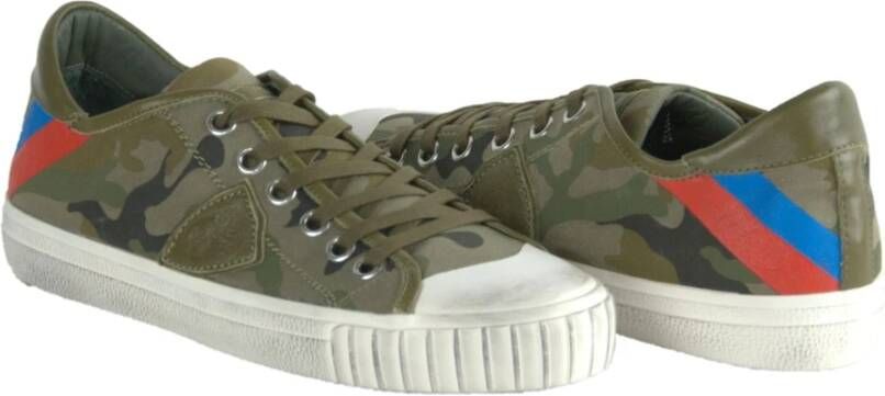 Philippe Model Veelzijdige en Comfortabele Leren Sneakers Green Heren