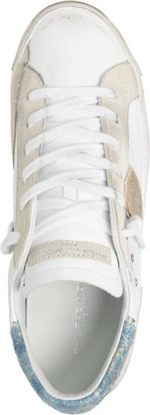 Philippe Model Vintage Distressed Sneakers White Dames