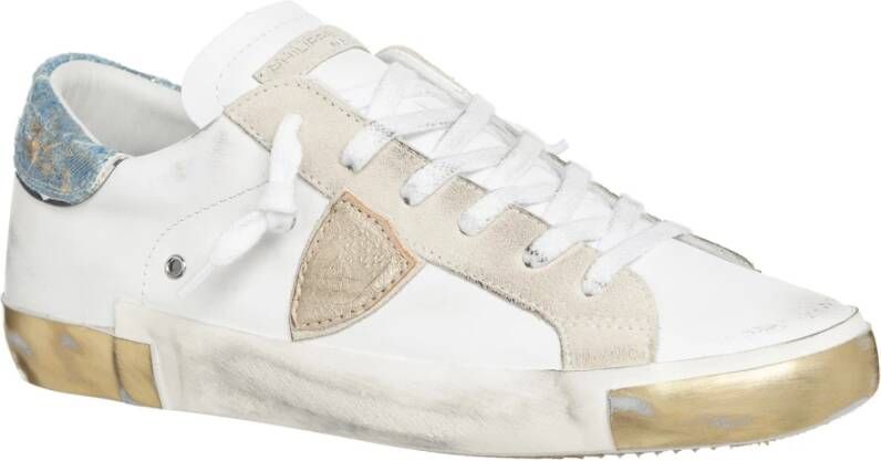 Philippe Model Vintage Distressed Sneakers White Dames