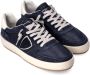 Philippe Model Vintage-geïnspireerde Lage Top Blauwe Sneakers Blue Heren - Thumbnail 3