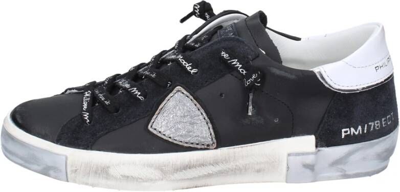 Philippe Model Vintage Leren Dames Sneakers Black Dames