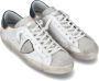 Philippe Model Vintage Leren Sneaker met Suède Neus White Heren - Thumbnail 2