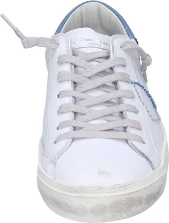 Philippe Model Vintage Leren Sneakers voor Mannen White Heren