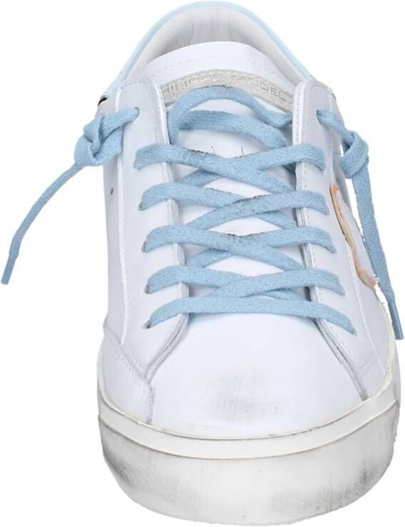 Philippe Model Vintage Leren Sneakers voor Mannen White Heren