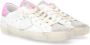 Philippe Model Vintage Sneaker in wit en fluorescerend roze White Dames - Thumbnail 3