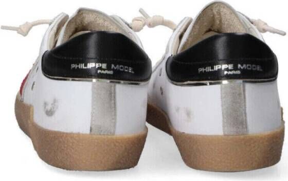 Philippe Model Vintage Witte Leren Sneakers White Heren