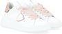 Philippe Model Witte en roze geweven sneaker White Dames - Thumbnail 2