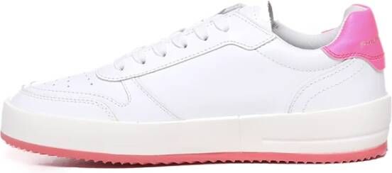 Philippe Model Witte en Roze Sneakers met Logo White Dames