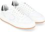 Philippe Model Witte en Zwarte Leren Sneaker White Dames - Thumbnail 2