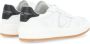 Philippe Model Witte en Zwarte Leren Sneaker White Dames - Thumbnail 3