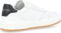 Philippe Model Witte en Zwarte Leren Sneaker White Dames - Thumbnail 5