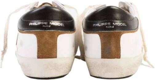 Philippe Model Witte Gewassen Leren Sneakers White Heren