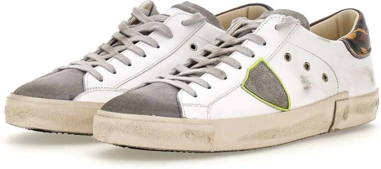 Philippe Model Witte Groene Sneakers White Heren