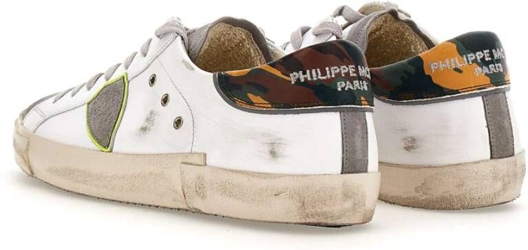 Philippe Model Witte Groene Sneakers White Heren