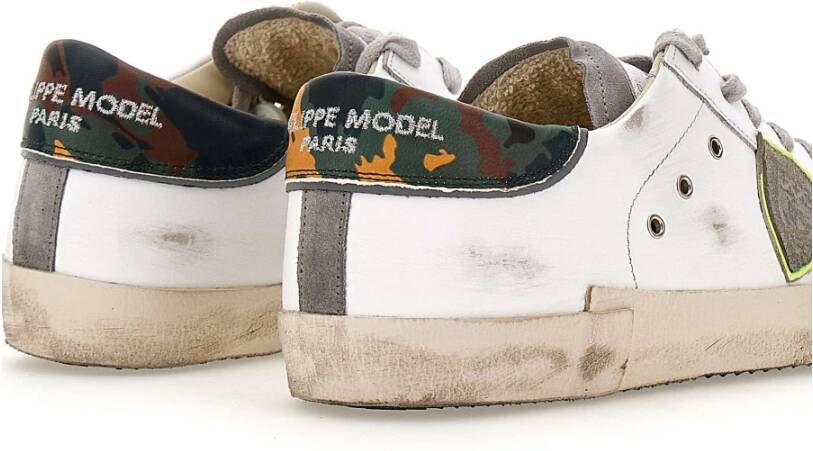 Philippe Model Witte Groene Sneakers White Heren