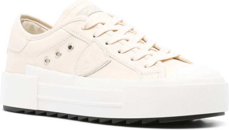 Philippe Model Witte Haute Sneakers met Metallic Details White Dames