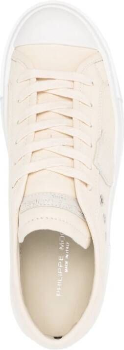 Philippe Model Witte Haute Sneakers met Metallic Details White Dames