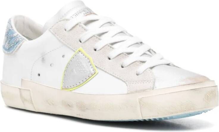 Philippe Model Witte Hemelsblauwe Sneakers Damesschoenen White Dames