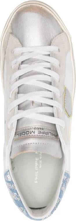 Philippe Model Witte Hemelsblauwe Sneakers Damesschoenen White Dames