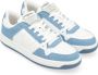 Philippe Model Witte leren en denim sneakers Blue Heren - Thumbnail 2