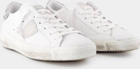 Philippe Model Witte Leren Lage Sneakers White Dames