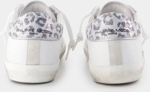 Philippe Model Witte Leren Lage Sneakers White Dames