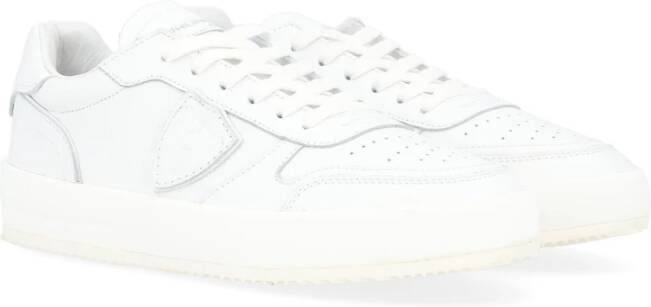 Philippe Model Witte Leren Sneaker Nice Model White Heren