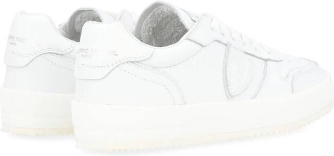 Philippe Model Witte Leren Sneaker Nice Model White Heren