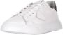 Philippe Model Witte Leren Sneakers Logo Rubberen Zool White Heren - Thumbnail 6