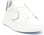 Philippe Model Witte Leren Sneakers met Blauw Detail White Heren - Thumbnail 2