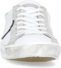 Philippe Model Witte Leren Sneakers met Contrasterende Details White Heren