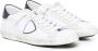 Philippe Model Witte Leren Sneakers met Contrasterende Hiel White Heren - Thumbnail 3