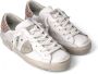 Philippe Model Witte leren sneakers met roze hiel White Dames - Thumbnail 3