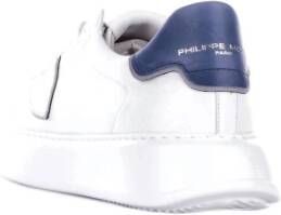 Philippe Model Witte Leren Sneakers Rubberen Zool White Heren