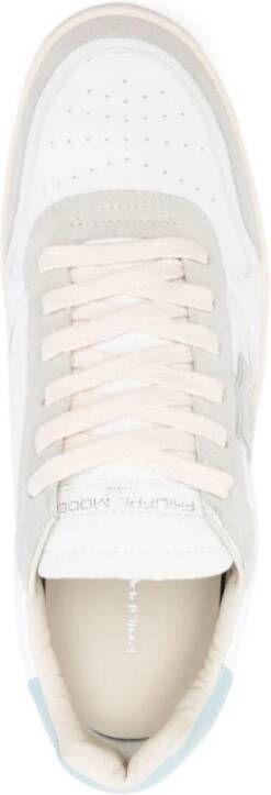 Philippe Model Witte Lichtblauwe Lage Top Sneakers White Heren