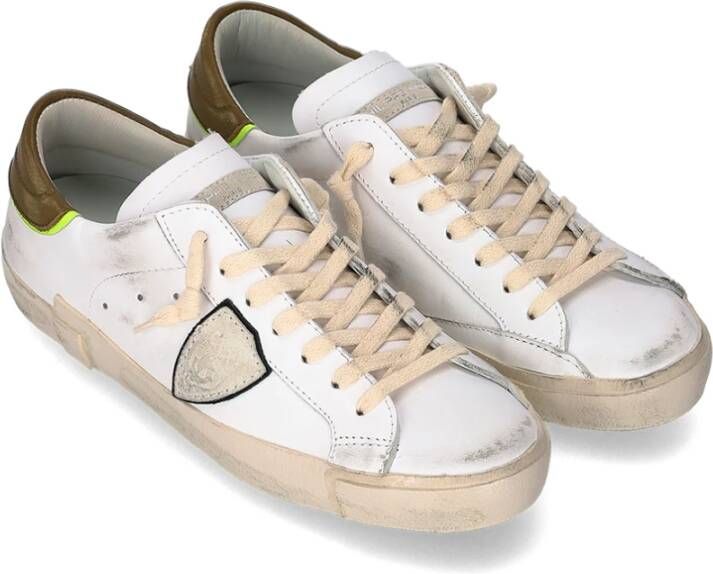 Philippe Model Witte Platte Schoenen Paris Sneaker White Heren