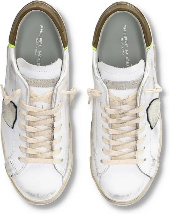 Philippe Model Witte Platte Schoenen Paris Sneaker White Heren