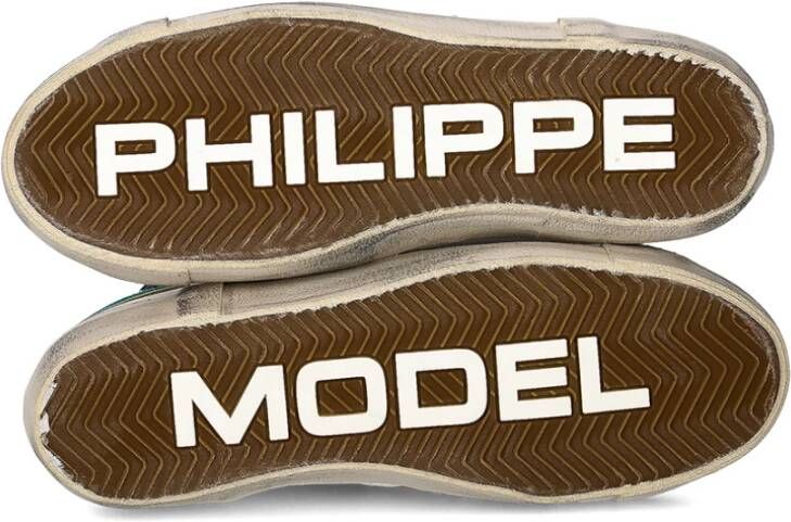 Philippe Model Witte Platte Schoenen Paris Sneaker White Heren