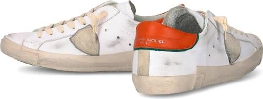 Philippe Model Witte Platte Sneakers Parijse Stijl White Heren