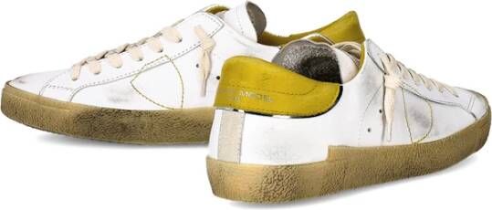 Philippe Model Witte Platte Sneakers Parijse Stijl White Heren