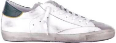 Philippe Model Witte Sneakers Logo Suède Rubberen Zool White Heren