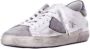 Philippe Model Witte Sneakers Logo Suède Rubberen Zool White Heren - Thumbnail 12