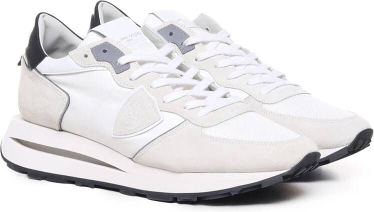 Philippe Model Witte Sneakers met Contrasterend Logo White Heren