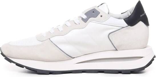 Philippe Model Witte Sneakers met Contrasterend Logo White Heren