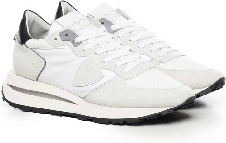 Philippe Model Witte Sneakers met Contrasterende Neuskap White Heren