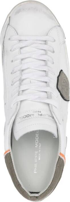 Philippe Model Witte Sneakers met Krokodillenprint White Heren