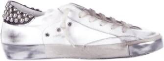 Philippe Model Witte Sneakers met Logo Detail White Dames