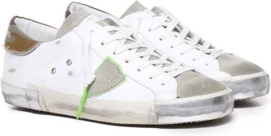 Philippe Model Witte Sneakers met Logo Detail White Heren