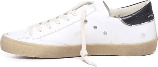 Philippe Model Witte Sneakers met Logo Detail White Heren